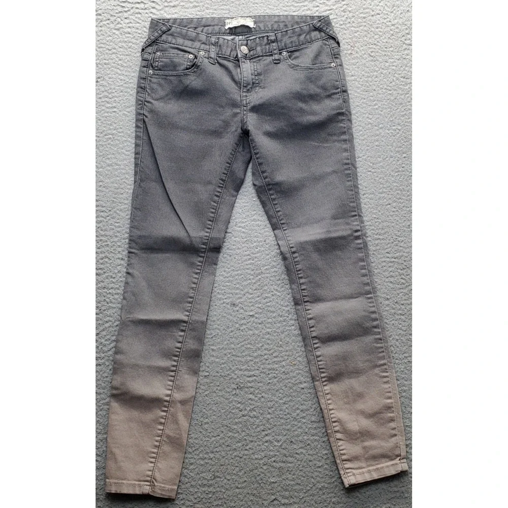 Free People Skinny Leg Jeans Women's 25‎ Multicolor Denim Cotton 5-Pocket Design